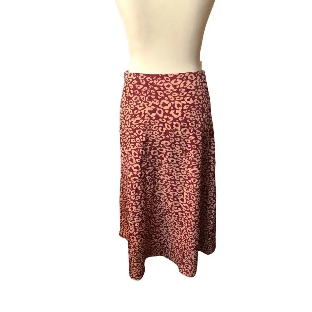 SHEIN Vacay animal print cheetah  Print Split Thigh Skirt